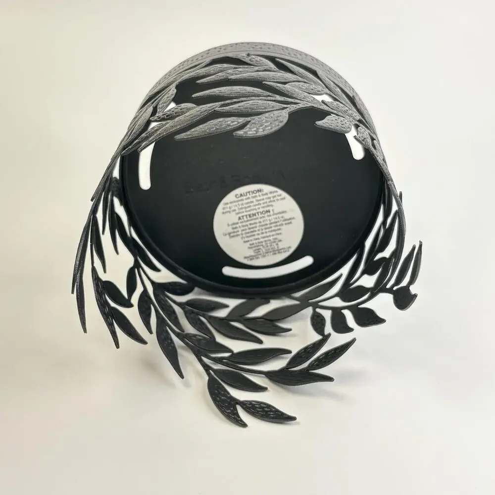 Bath and Body Works  Modern Branches 3-Wick Candle Holder Black (For 4" candle) - Picture 2 of 4
